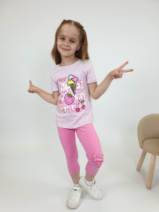 Комплект для девочки (фуфайка+лосины)