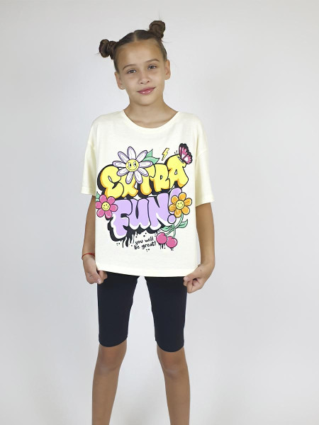 Комплект для девочки (фуфайка+лосины)