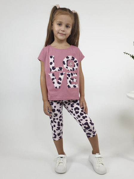 Комплект для девочки (фуфайка и лосины)