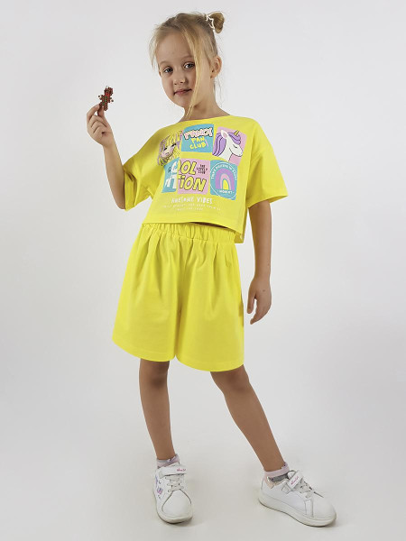 Комплект для девочки (фуфайка+шорты)