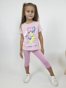 Комплект для девочки (фуфайка и лосины)