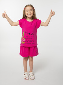 Комплект для девочки (фуфайка и шорты)