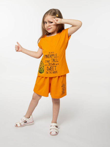 Комплект для девочки (фуфайка и шорты)