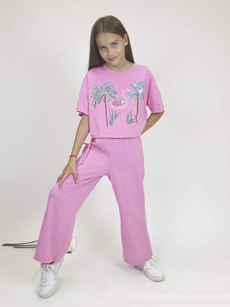 Комплект для девочки (фуфайка и брюки)