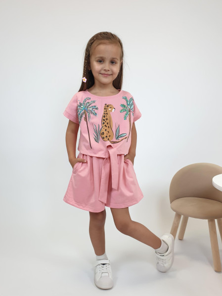 Комплект для девочки (фуфайка+шорты)