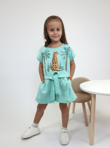 Комплект для девочки (фуфайка+шорты)