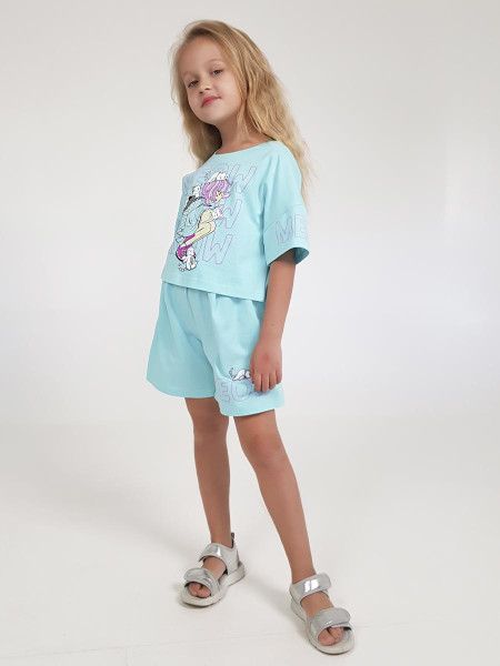 Комплект для девочки (фуфайка+шорты)