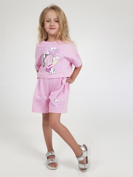 Комплект для девочки (фуфайка+шорты)