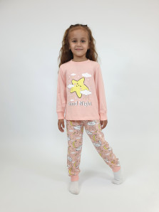 Пижама для девочки (фуфайка и брюки)