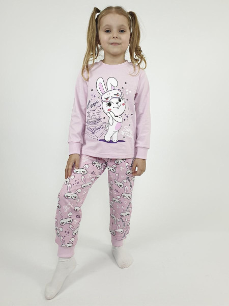 Пижама для девочки (фуфайка и брюки)