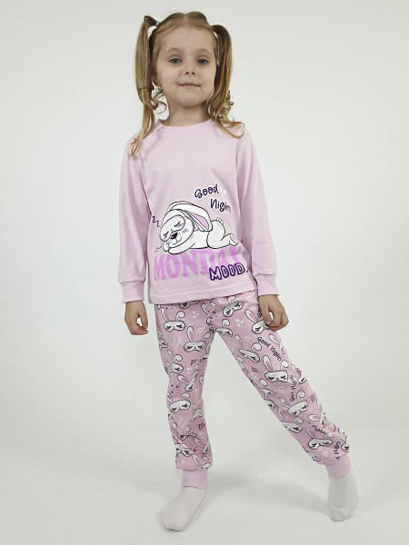 Пижама для девочки (фуфайка и брюки)