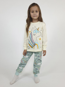 Пижама для девочки (фуфайка и брюки)