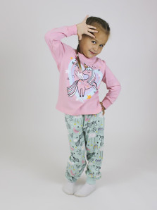 Пижама для девочки (фуфайка и брюки)