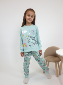 Пижама для девочки (фуфайка и брюки)