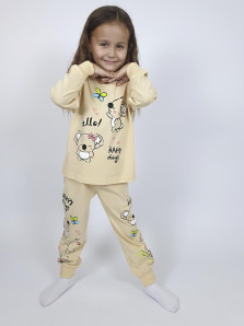 Пижама для девочки (фуфайка и брюки)