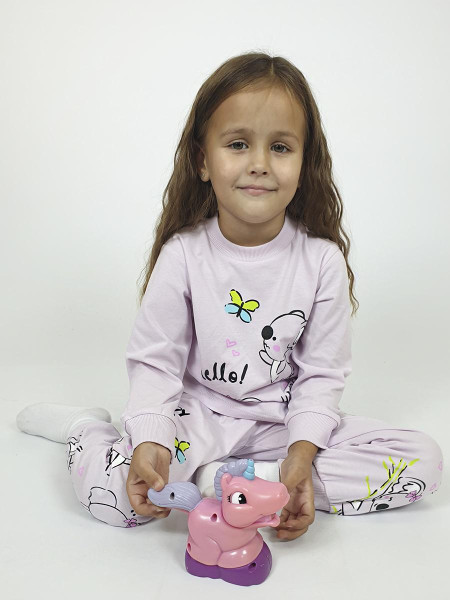 Пижама для девочки (фуфайка и брюки)