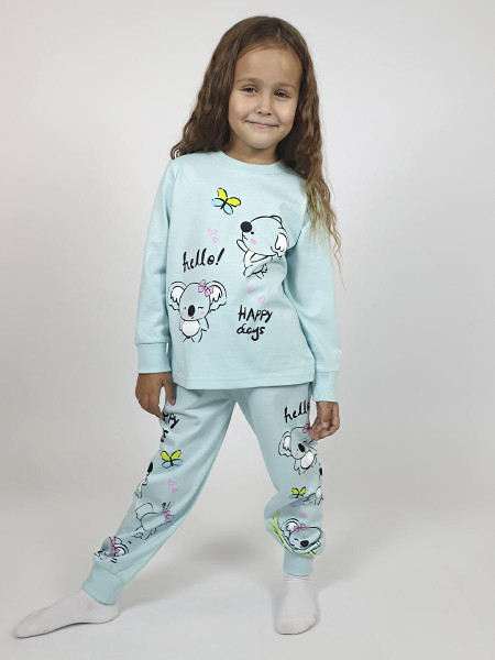 Пижама для девочки (фуфайка и брюки)