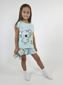 Пижама для девочки (фуфайка и шорты)