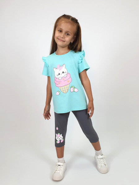 Комплект для девочки (фуфайка+ лосины)