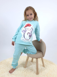 Пижама для девочки (фуфайка и брюки)