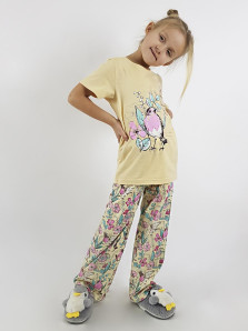 Пижама для девочки (фуфайка и брюки)