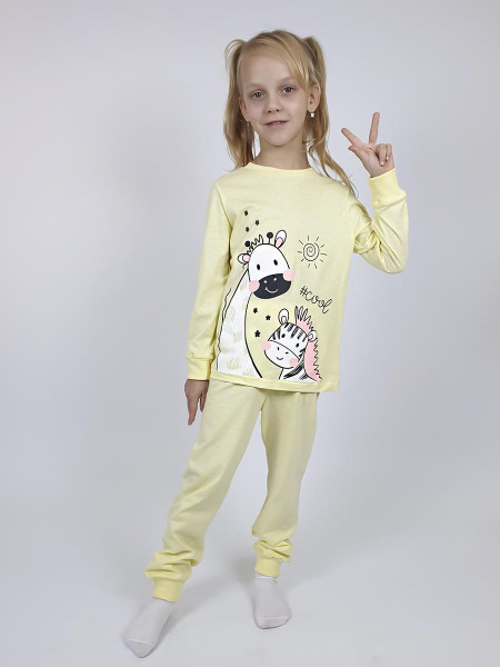 Пижама для девочки (фуфайка и брюки)