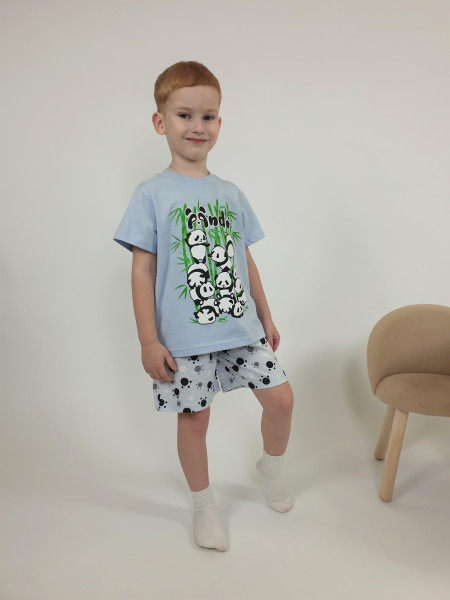 Пижама для мальчика (фуфайка и шорты)