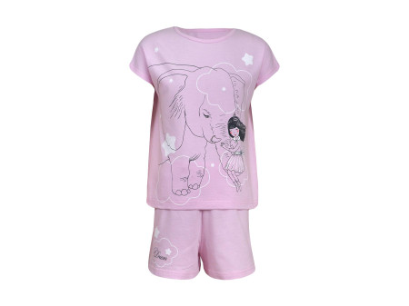 Пижама для девочки (фуфайка и шорты)