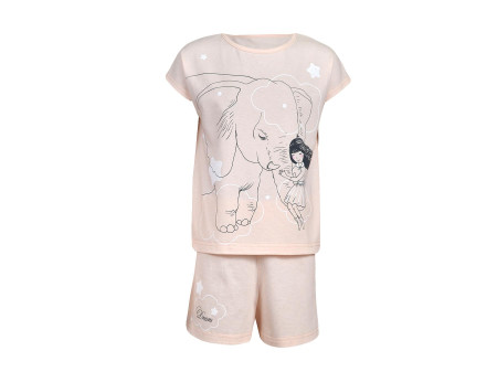 Пижама для девочки (фуфайка и шорты)