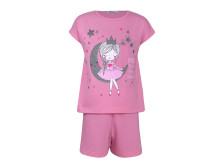 Пижама для девочки (фуфайка и шорты)