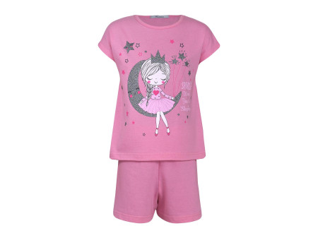 Пижама для девочки (фуфайка и шорты)