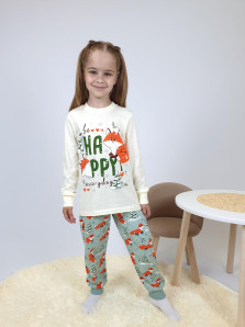 Пижама для девочки (фуфайка и брюки)