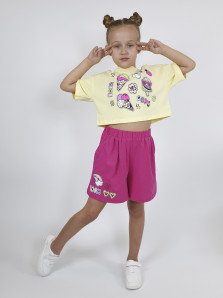 Комплект для девочки (фуфайка и шорты)