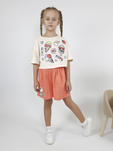 Комплект для девочки (фуфайка и шорты)