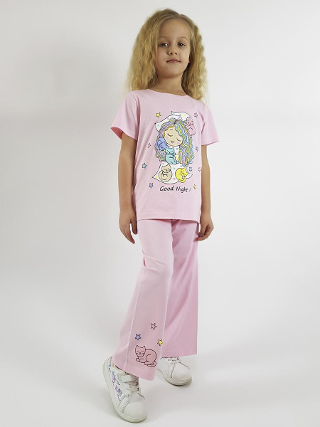 Пижама для девочки (фуфайка и брюки)