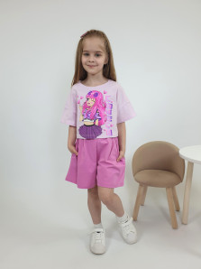 Комплект для девочки (фуфайка+ шорты)