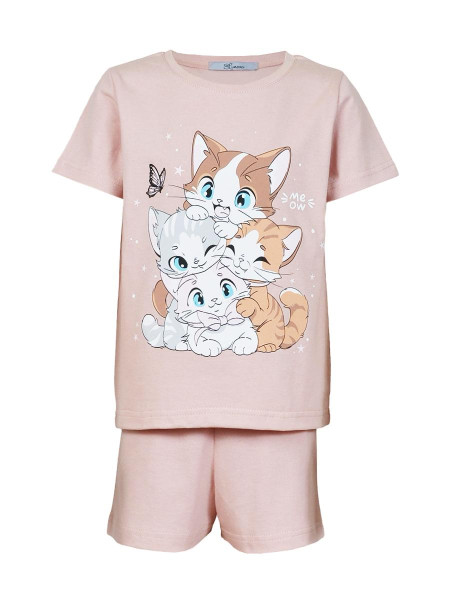 Пижама для девочки (фуфайка и шорты)