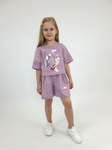 Комплект для девочки (джемпер+шорты)