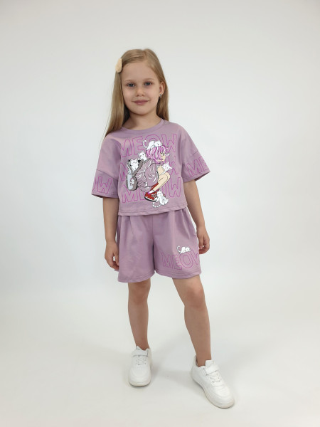 Комплект для девочки (джемпер+шорты)