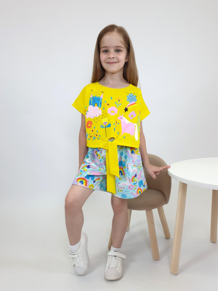 Комплект для девочки (джемпер+ шорты)