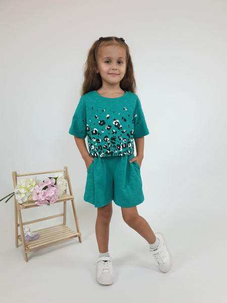 Комплект для девочки (джемпер+ шорты)