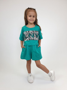 Комплект для девочки (джемпер+ шорты)