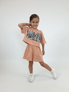 Комплект для девочки (джемпер+ шорты)