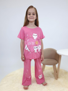 Пижама для девочки (фуфайка и брюки)