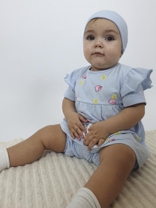 Комплект для девочки (платье+панталоны+косынка)