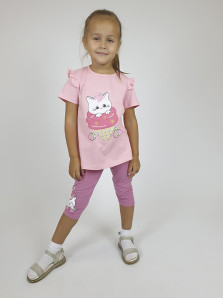 Комплект для девочки (фуфайка+ лосины)