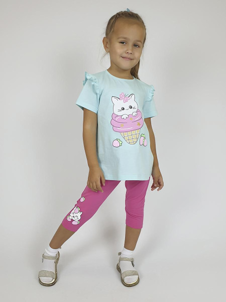 Комплект для девочки (фуфайка+ лосины)