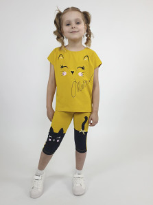 Комплект для девочки (фуфайка+ лосины)