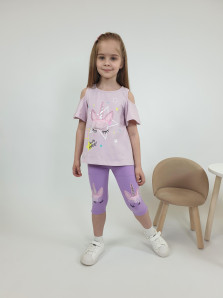 Комплект для девочки (фуфайка+ лосины)