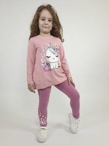 Комплект для девочки (фуфайка+ лосины)